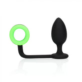 OUCH! Glow in Dark Butt Plug with Cock Ring - - Butt Plugs